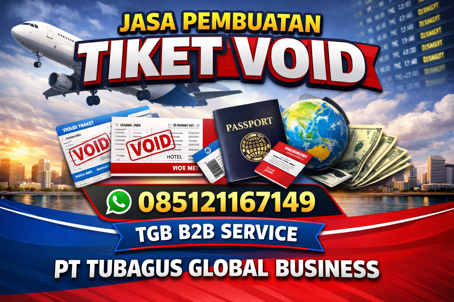 JUAL TIKET VOID HARGA TERMURAH CALL CENTER 24 JAM PROFESSIONAL TERPERCAYA HARGA MURAH ,RESMI DENGAN ADMIN FAST RESPON APPLY ISSUED TERCEPAT TGB B2B SERVICE - PT TUBAGUS GLOBA BUSINESS